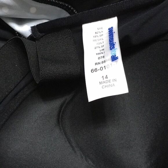 New. SWIMSUITS FOR ALL black and white swimsuit. - Picture 11 of 11